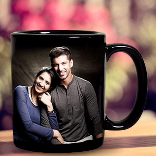 Personalized Black Patch Mug