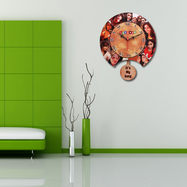 Pendulum Personalized Photo Wall Clock