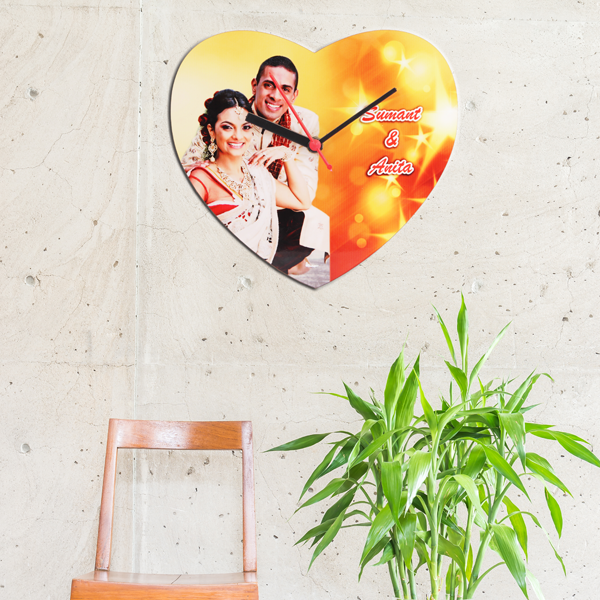 Heart Personalized Photo Wall Clock