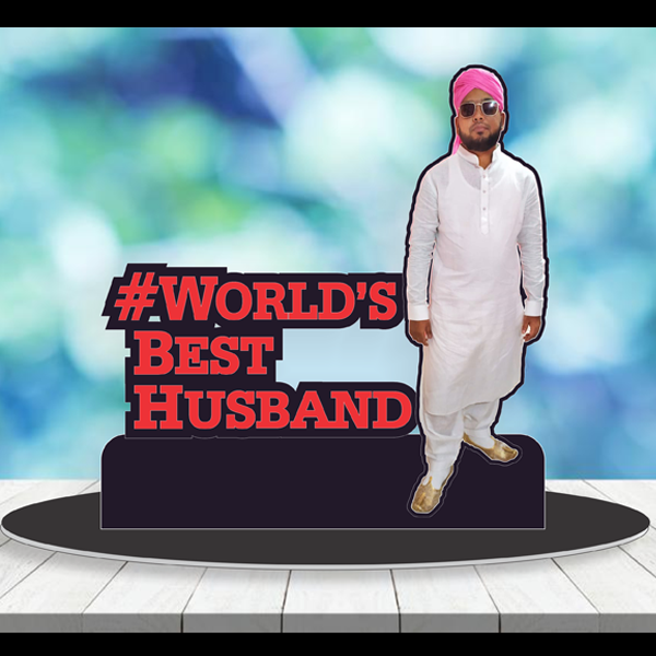 worlds best husband Table Desk Photo Cutout