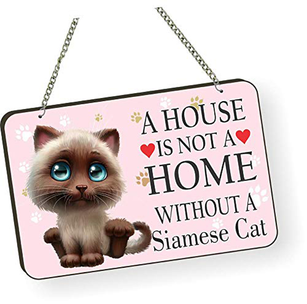 Siamese Cat Lover Quote Printed Wall Hanging