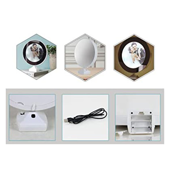 Round Magic Mirror Tabletop Photo Frame