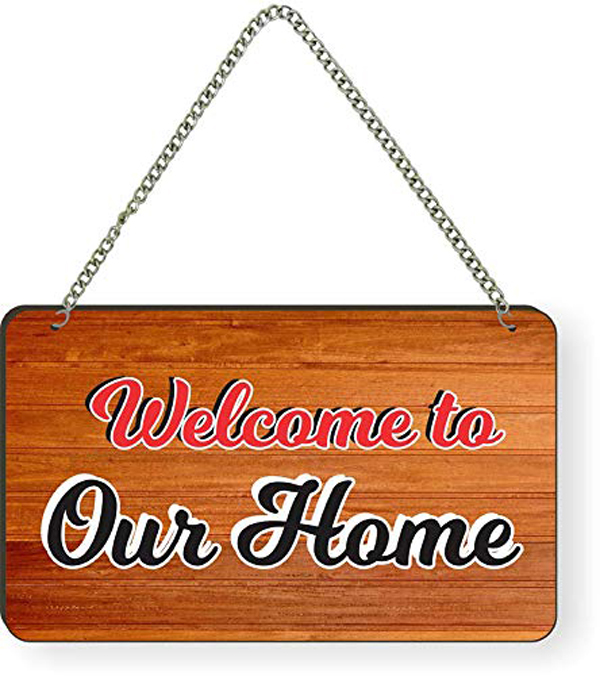 Welcome To Our Home Wooden Hanging