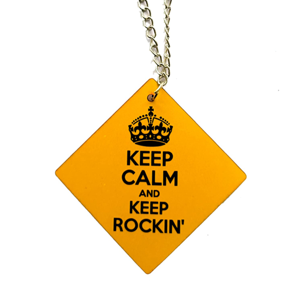 Keep Calm And Keep Rocking Car Hanging 2