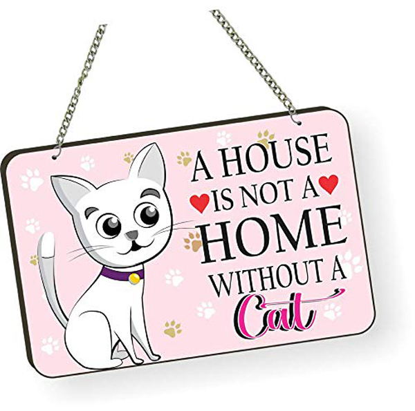 Cat Lover Quote Printed Wall Hanging