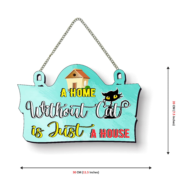 Cat Lover Quote Printed Wall Decor Hanging