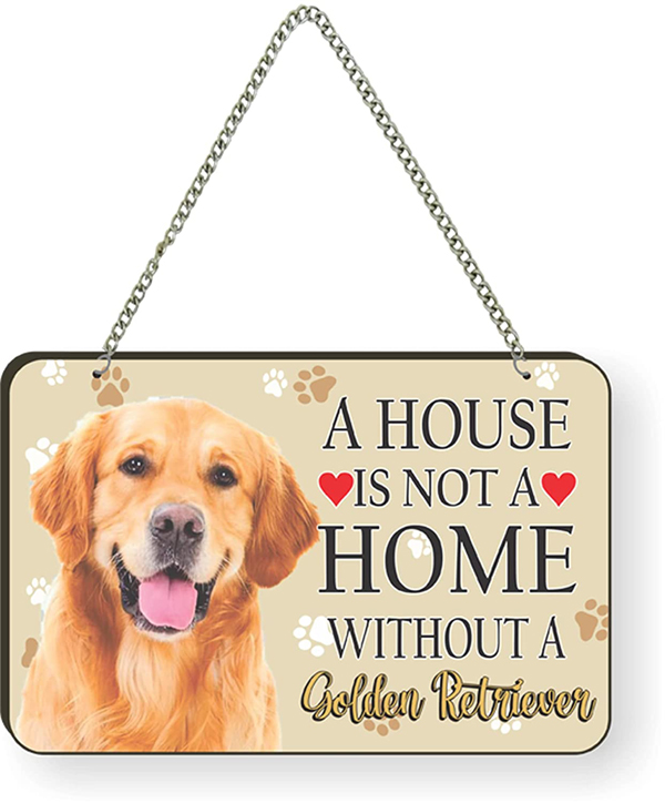 Golden Retriever Dog Lover Quote Printed Wall Hanging