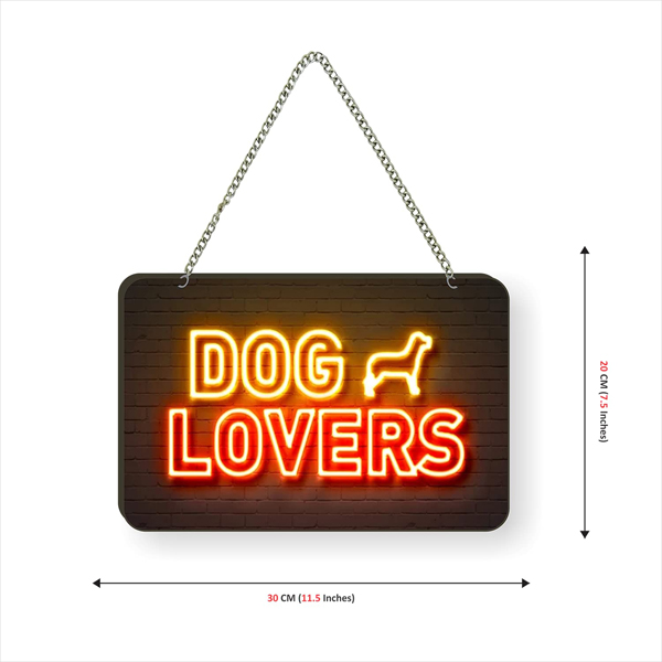 Dog Lovers Quote Printed Wall Hanging