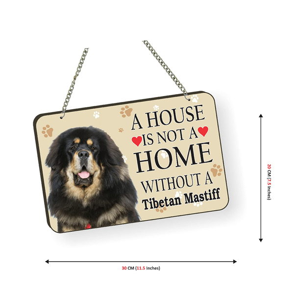 Tibetan Mastiff Dog Lover Quote Printed Wall Hanging