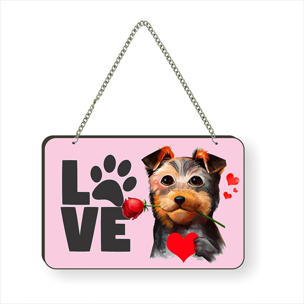 Love Dog Lover Quote Printed Wall Hanging