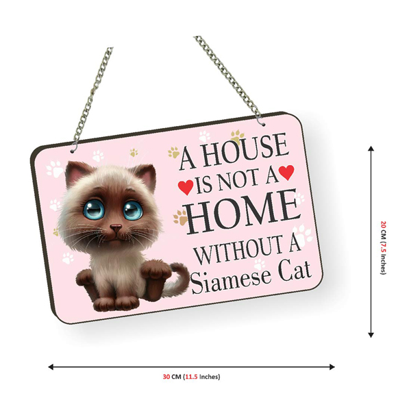 Siamese Cat Lover Quote Printed Wall Hanging