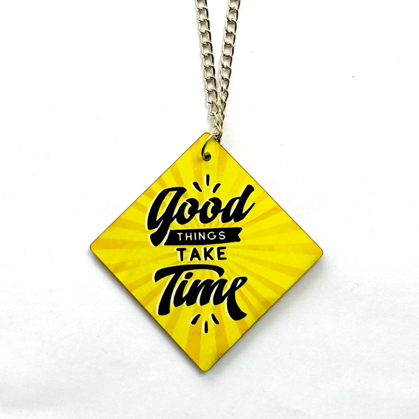 Good Things Take Time Car Hanging