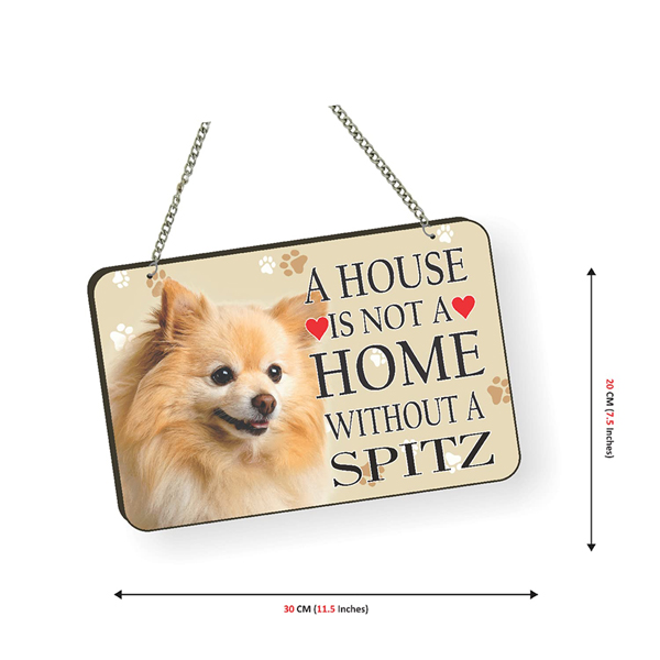 Spitz Dog Lover Quote Printed Wall Hanging