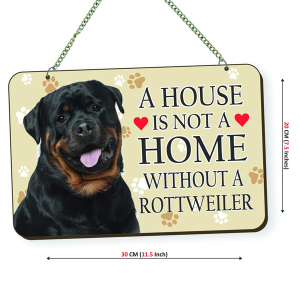 Rottweiler Dog Lover Quote Printed Wall Hanging