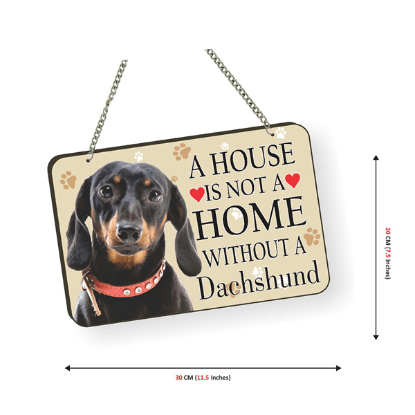 Dachashund Dog Lover Quote Printed Wall Hanging