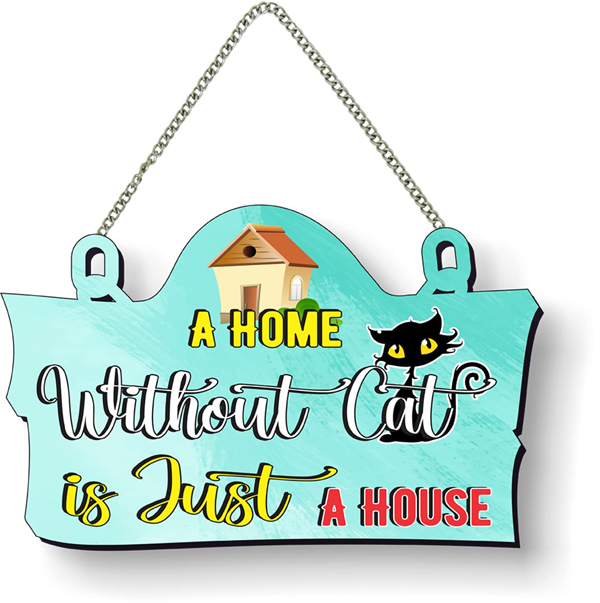 Cat Lover Quote Printed Wall Decor Hanging