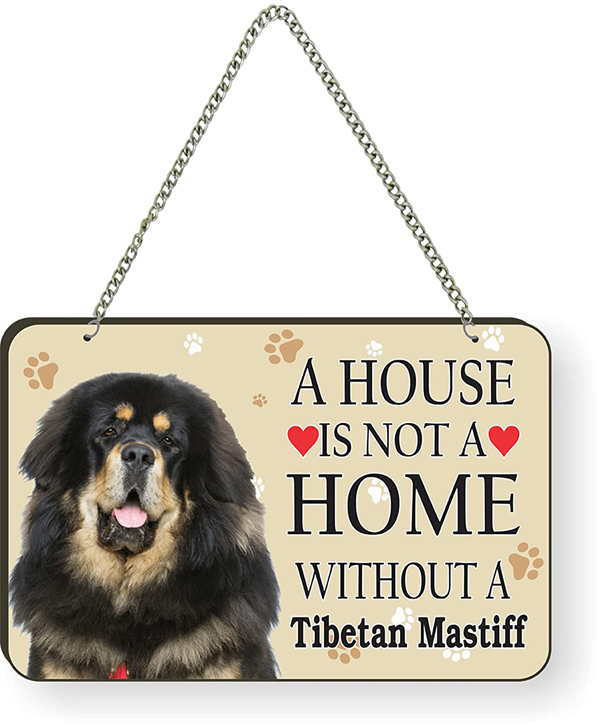 Tibetan Mastiff Dog Lover Quote Printed Wall Hanging