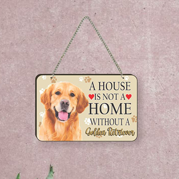 Golden Retriever Dog Lover Quote Printed Wall Hanging