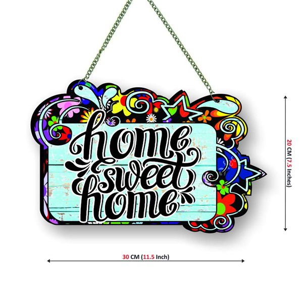 Home Sweet Home Quote Printed Wall Hanging