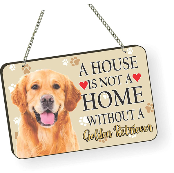 Golden Retriever Dog Lover Quote Printed Wall Hanging