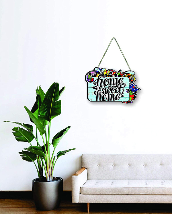 Home Sweet Home Quote Printed Wall Hanging