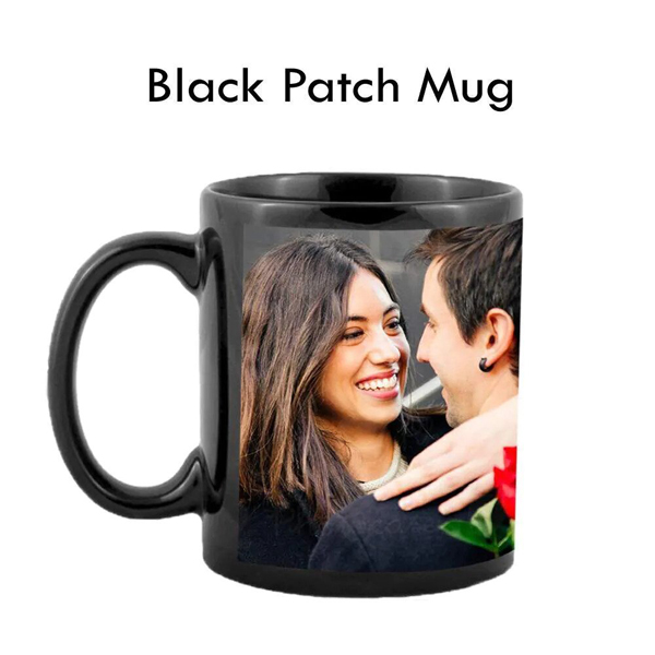 Personalized Black Patch Mug