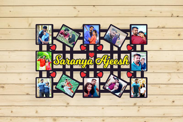 Customized 12 Photo & Name Frame