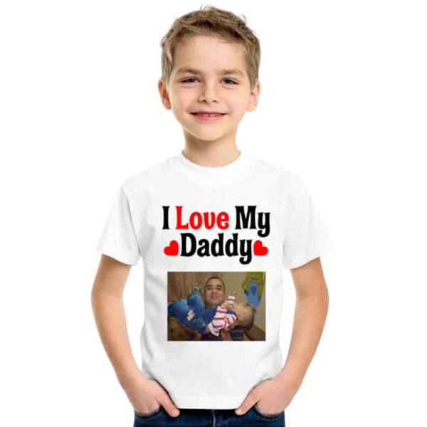 Kids Customized Photo T Shirts Dry-fit Round Neck