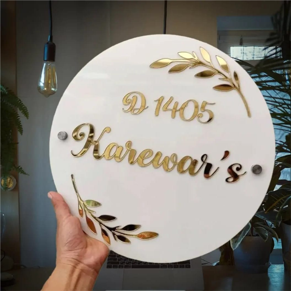 Round Acrylic Name Plates