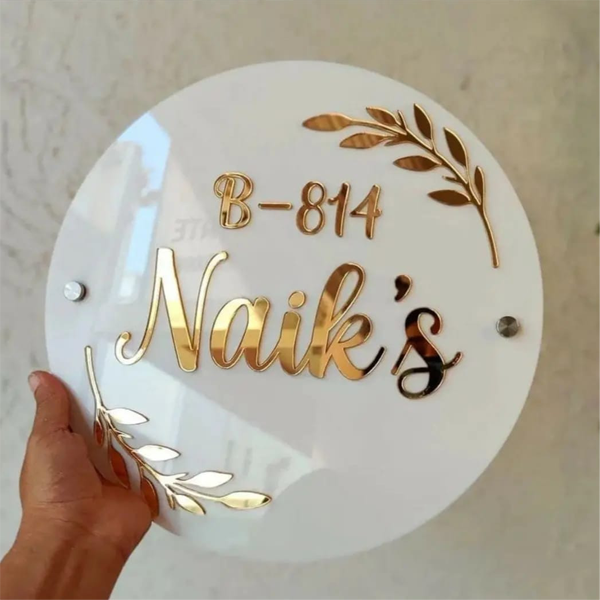 Round Acrylic Name Plates